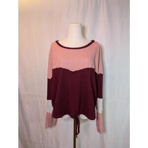 No Boundaries Colorblock Waffle Knit Sweater 3XL